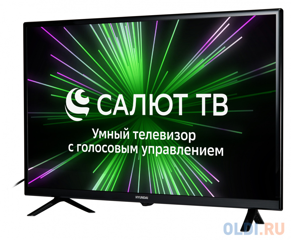 Телевизор LED Hyundai 32" H-LED32BS5001 Салют ТВ черный HD 60Hz DVB-T DVB-T2 DVB-C DVB-S DVB-S2 USB WiFi Smart TV