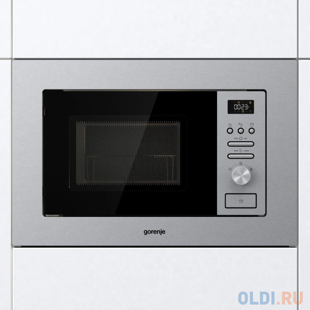 Микроволновая печь Gorenje BMI201AG1X 20л. 800Вт нержавеющая сталь/черный (встраиваемая)