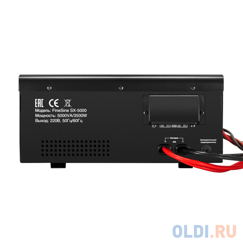 Комплект ИБП EX296004RUS + батарея 33Aч EX282974RUS 4шт (инвертор, синус, для котла, настенный) ExeGate FineSine SX-5000.LCD.AVR.2SH.T <5000VA/3500