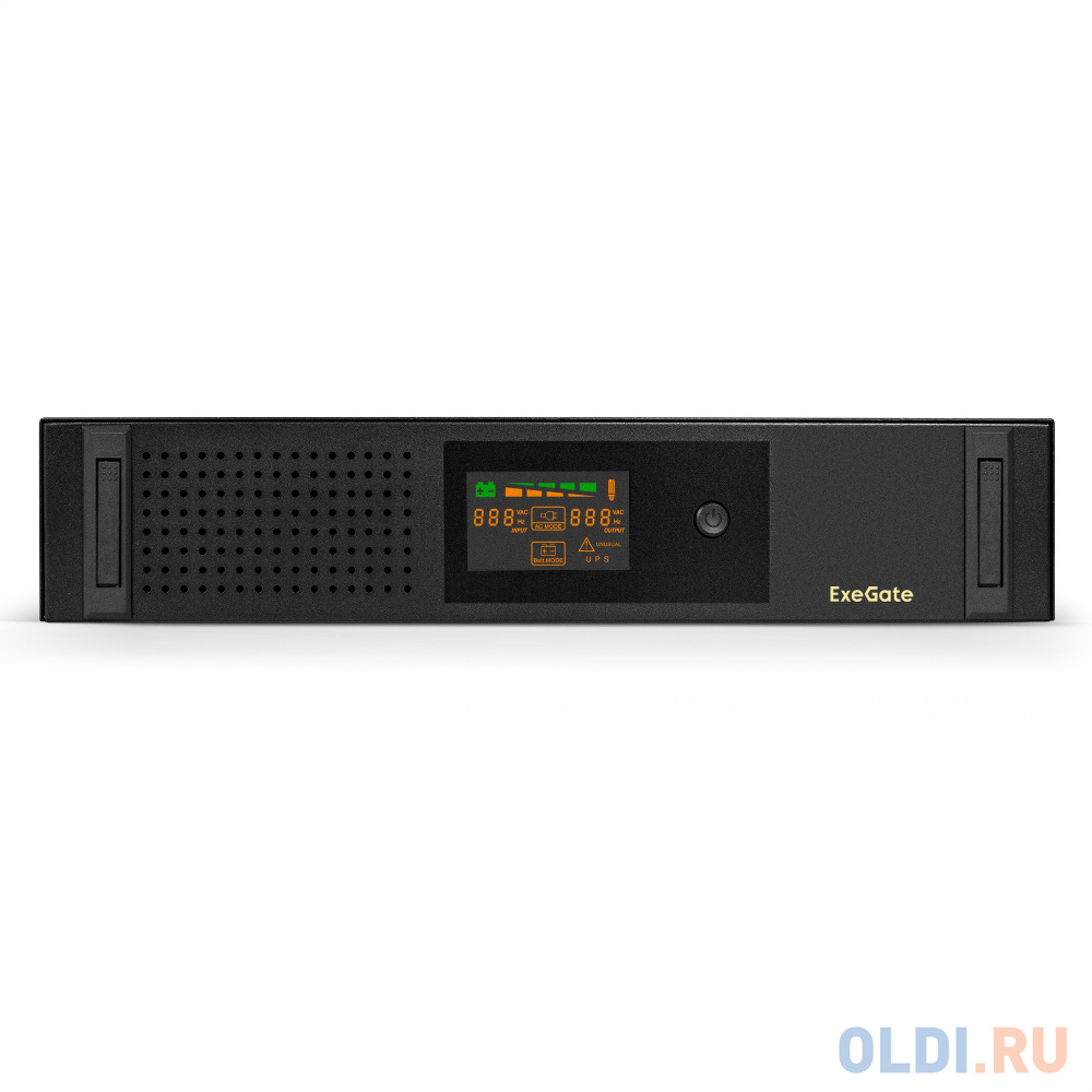 Exegate EX293849RUS ИБП ExeGate ServerRM UNL-800.LCD.AVR.2SH.3C13.USB.2U <800VA/480W, Color LCD, AVR, 2*Schuko+3*C13, USB, 2U, установка в стойку,