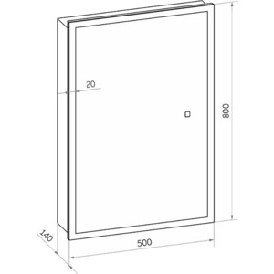 Зеркало-шкаф Reflection Cube 50х80 подсветка, сенсор, белый (RF2218CB)