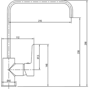 Смеситель для кухни Aquanet AF320-41C Logic высокий (216766)