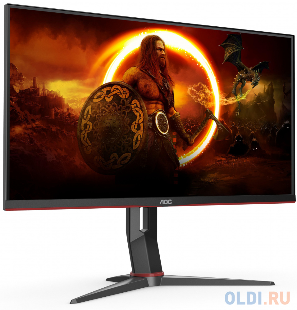 Монитор 28" AOC U28G2XU черный красный IPS 3840x2160 370 cd/m^2 1 ms HDMI DisplayPort Аудио USB в Москвe