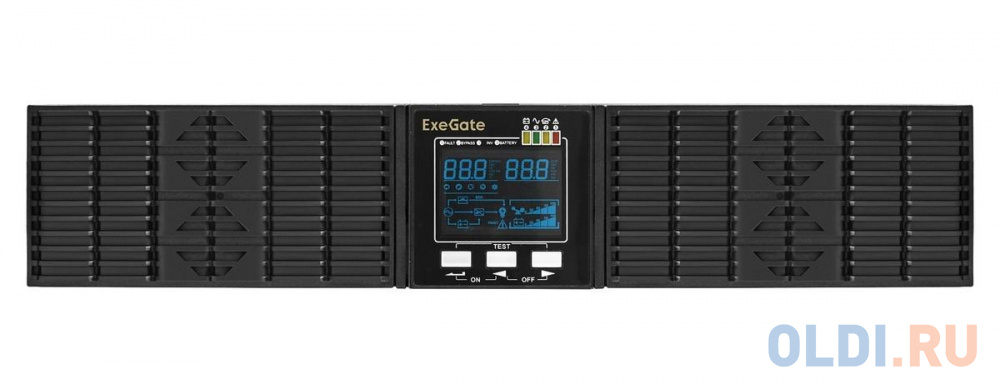 Exegate EP285648RUS ИБП On-line ExeGate PowerExpert ULS-3000.LCD.AVR.C13.USB.RS232.SNMP.2U <3000VA/3000W, On-Line, PF=1, LCD, 6*IEC-C13, RS232, USB