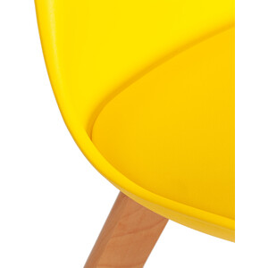 Стул TetChair TULIP (mod. 73-1) / 1 шт. в упаковке, дерево/пластик/экокожа, Желтый (Yellow)