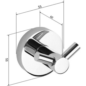 Крючок Sapho X-Round хром (XR202)