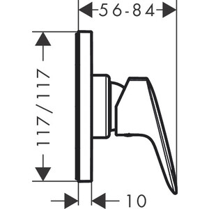 Смеситель для душа Hansgrohe Logis с механизмом, хром (71604000, 13620180)