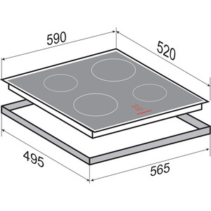 Индукционная варочная панель Zigmund & Shtain CI 30.6 B