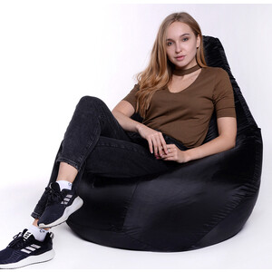 Кресло-мешок Bean-bag Груша черное оксфорд XL