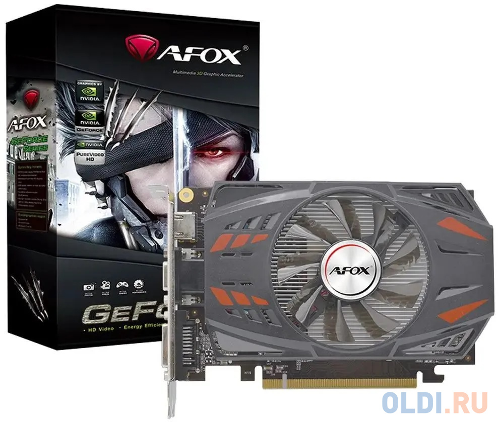 Видеокарта Afox GT730 2GB GDDR5 128bit VGA DVI-D HDMI 1FAN RTL в Москвe