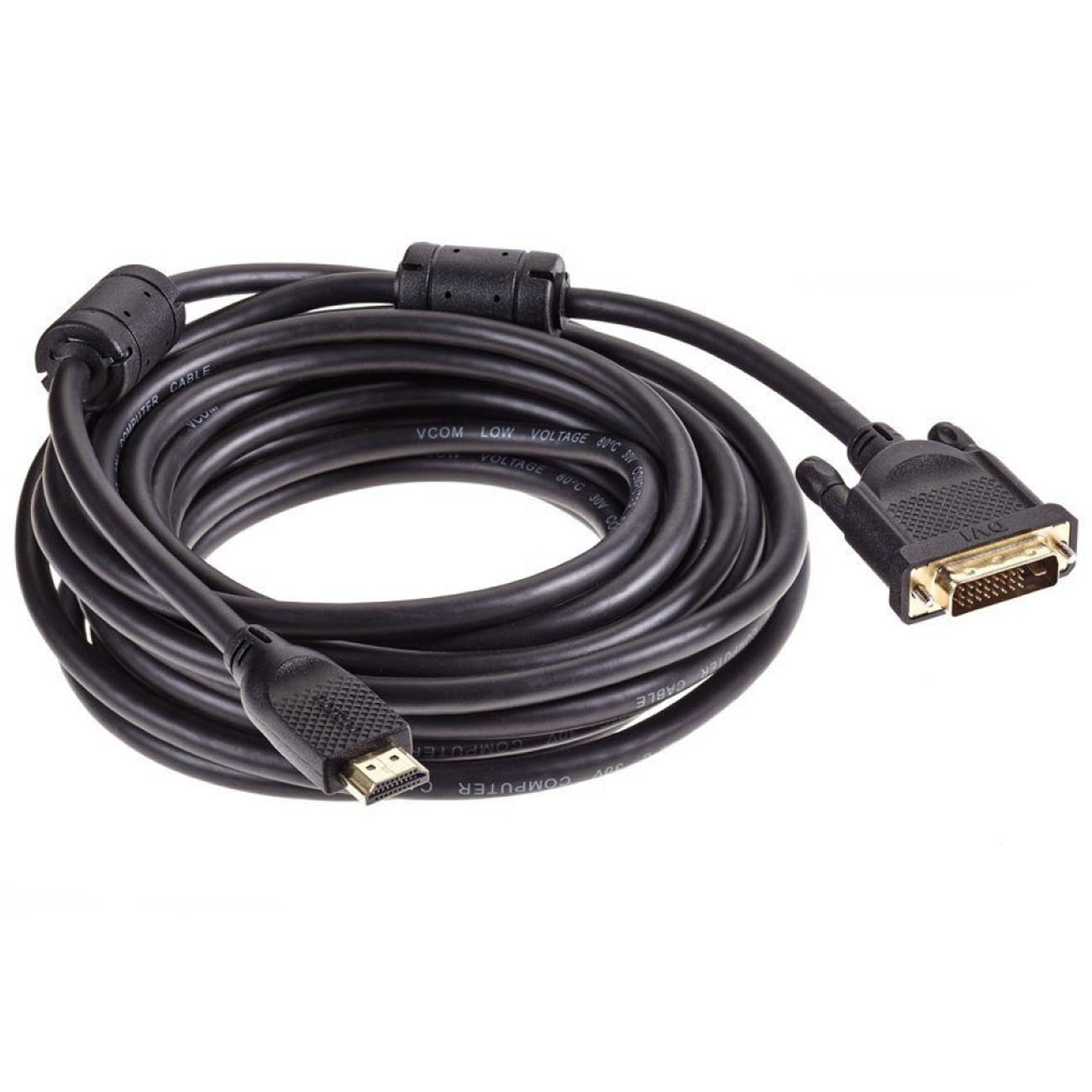 Кабель VCOM HDMI AM/DVI(24+1)M, 7.5м, CU, 1080P@60Hz, (CG484GD-7.5M)