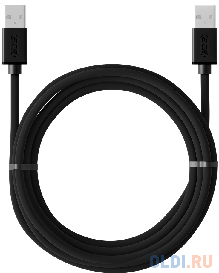 Greenconnect Кабель 1.8m USB 2.0, AM/AM, черный, 28/28 AWG, экран, армированный, морозостойкий, GCR-UM2M-BB2S-1.8m в Москвe