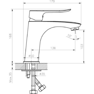 Смеситель для раковины Agger Nice хром (A2502100)