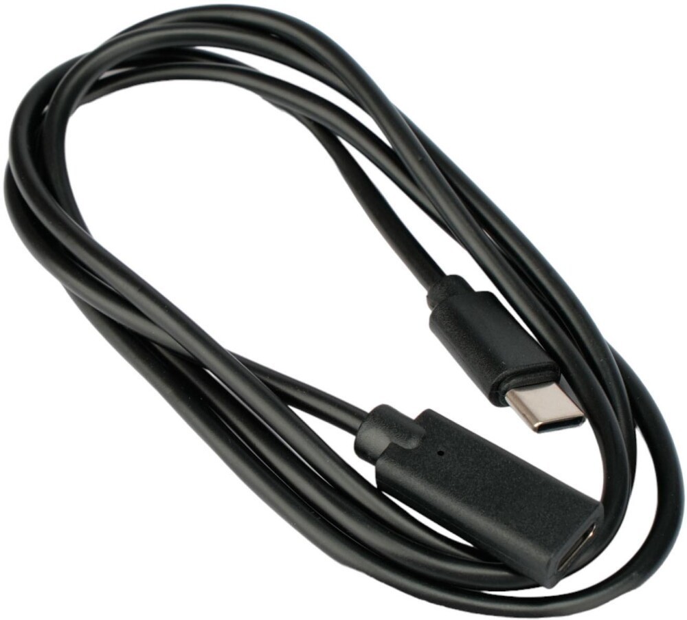 Кабель-удлинитель USB Type-C(m)-USB Type-C(f), быстрая зарядка, 3А, 1 м, черный, Cablexpert CCP-USB2-CMCF-1M (CCP-USB2-CMCF-1M)