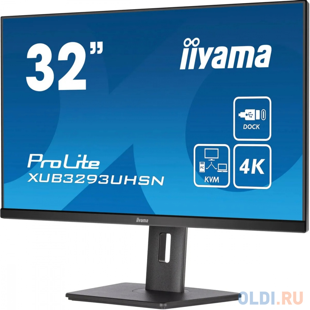 Монитор Iiyama 31.5" XUB3293UHSN-B5 черный IPS LED 4ms 16:9 HDMI M/M матовая HAS 1000:1 350cd 178гр/178гр 3840x2160 60Hz DP 4K USB 9.9кг