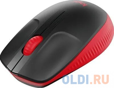 Мышь Logitech M190 черный/красный оптическая (1000dpi) беспроводная USB (2but)