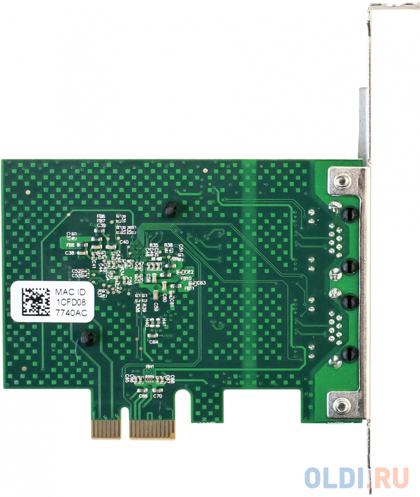 Сетевой адаптер ExeGate EXE-BCM5720 (PCI-E x1 v2.0, порты 2xRJ45, 10/100/1000Mbps, Gigabit Chipset Broadcom BCM5720)