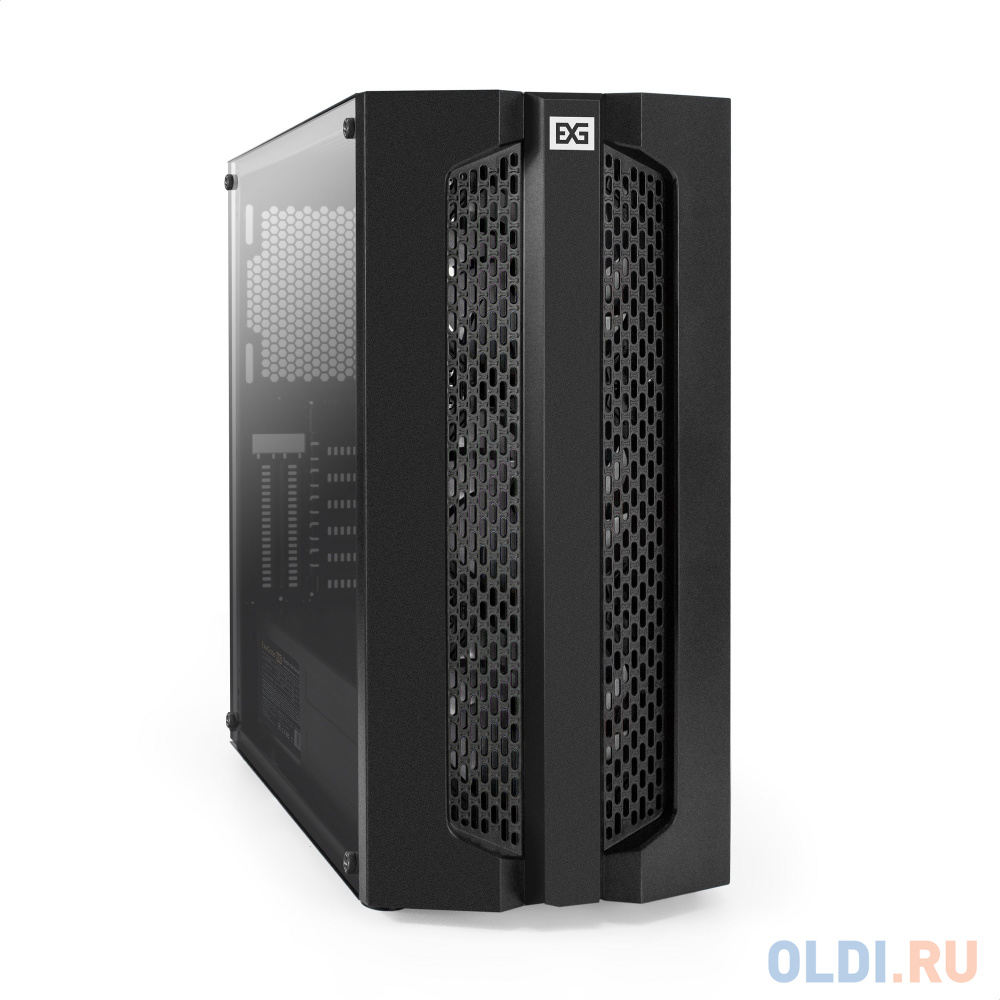 Корпус Miditower ExeGate EVO-9205-EVO800 (ATX, БП EVO800RGB с вент. 12 см, с окном, 1*USB+1*USB3.0, аудио, черный, 3 вент. 12см с RGB подсветкой) в Москвe