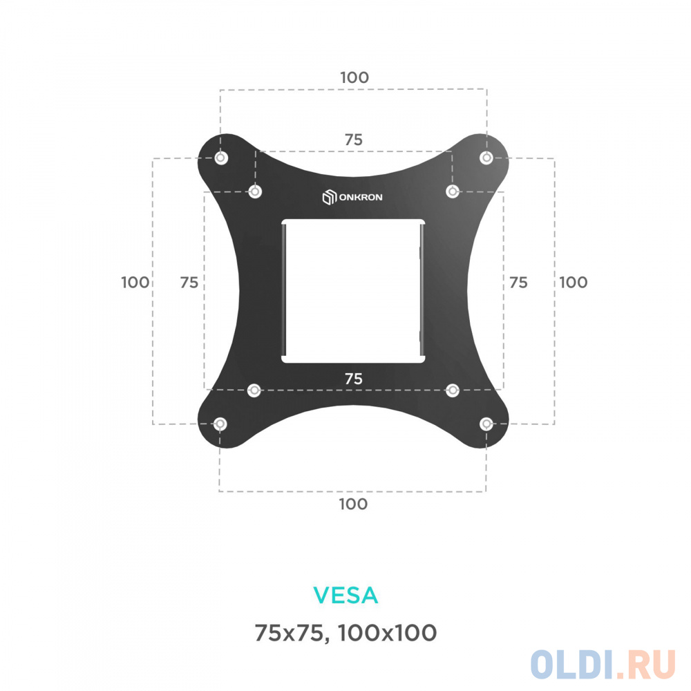 ONKRON SN31 кронштейн для телевизора 10"-32" наклонный, чёрный в Москвe