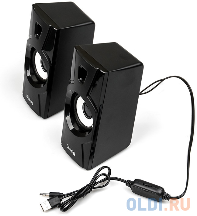 Колонки Dialog Stride AST-10UP черные 2.0 (10W RMS, USB)