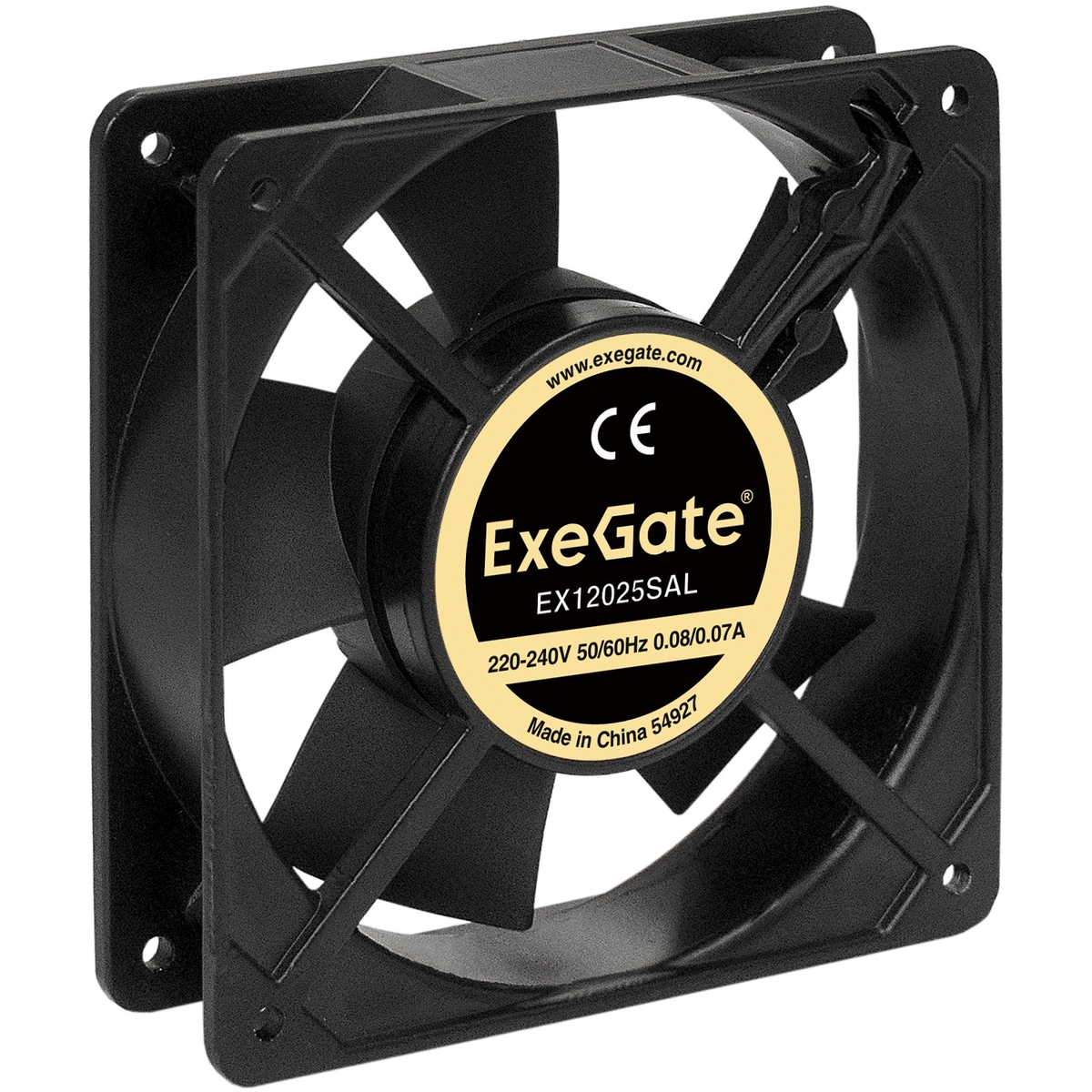 Вентилятор ExeGate EX12025SAL, 220V, 120 мм, 2100rpm, 32 дБ, провод 30см, 1шт (EX289015RUS)