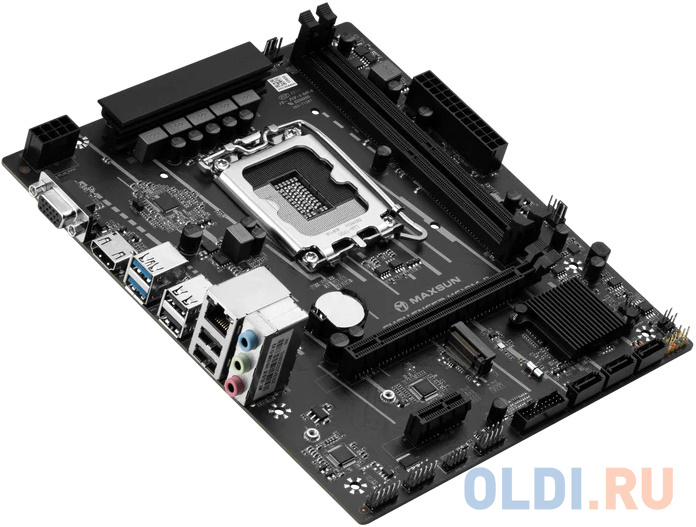 Материнская плата MB Maxsun <MS-Challenger H610M-D> LGA1700 <H610> 1*PCIEx16, 1*PCIEx1, 1*M.2 , 3*SATA3, VGA+HDMI+DP, mATX, 2*DDR4