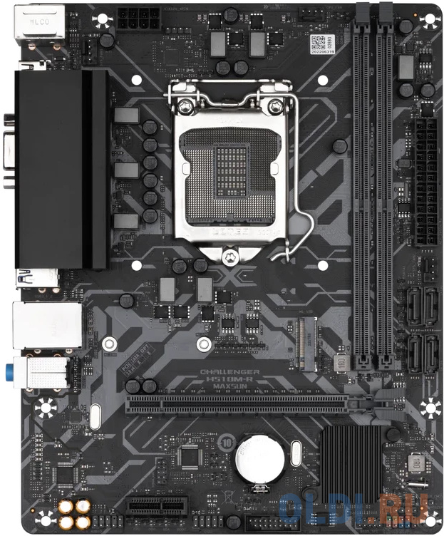 Материнская плата Maxsun <MS-Challenger H510M-R> LGA1200 <H510> 1*PCIEx16, 1*PCIEx1, 1*M.2 , 4*SATA3, VGA+HDMI, mATX, 2*DDR4 в Москвe