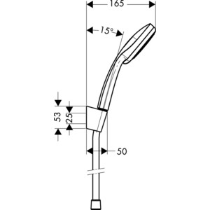 Душевой набор Hansgrohe Croma 100 Vario 4 режима 125 см (27592000)