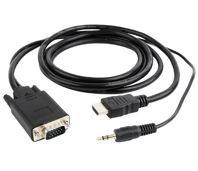 Кабель Gembird Cablexpert HDMI-VGA 19M/15M + 3.5Jack 1.8m Black A-HDMI-VGA-03-6