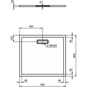 Душевой поддон Ideal Standard Ultraflat New 80х90 с сифоном и ножками (T448101, T4493AA, T462767)