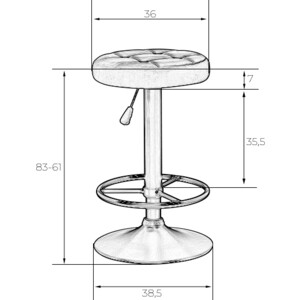 Табурет барный Dobrin BRUNO LM-5008 черный велюр (MJ9-101) в Москвe