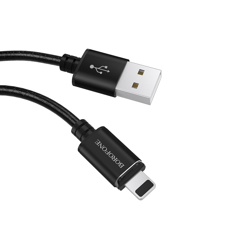 Аксессуар Borofone Magnetic BU1 USB - Lightning 1.2m Black 6957531092544