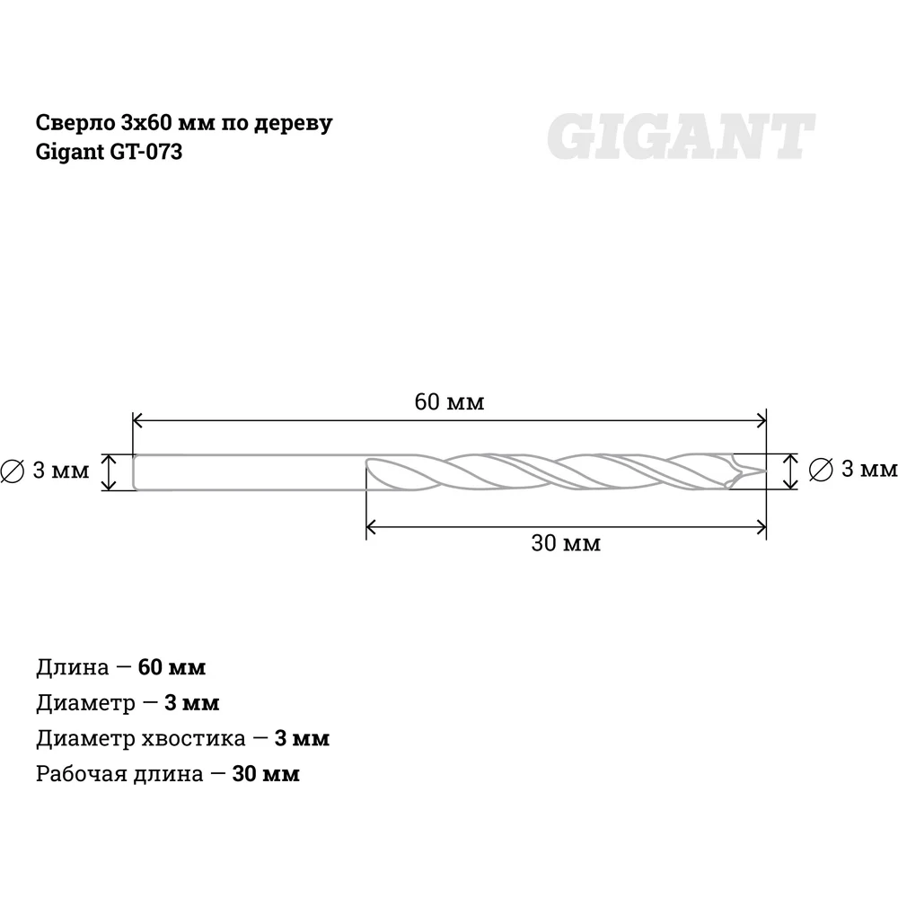 Сверло по дереву Gigant