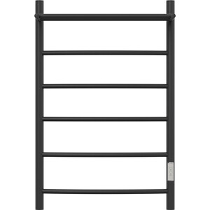 Полотенцесушитель электрический Point П5 500x800 с полкой, диммер справа, черный (PN04858PB) в Москвe