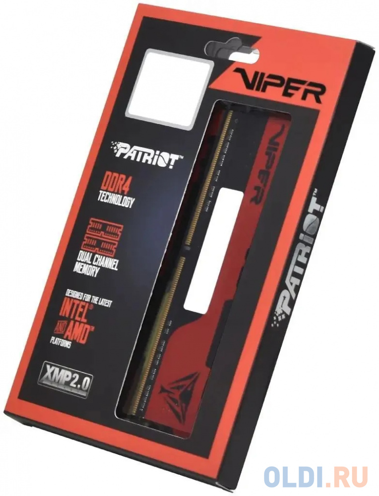 Память DDR4 2x32GB 4000MHz Patriot PVE2464G400C0K Viper Elite II RTL Gaming PC4-32000 CL20 DIMM 288-pin 1.4В kit с радиатором Ret в Москвe