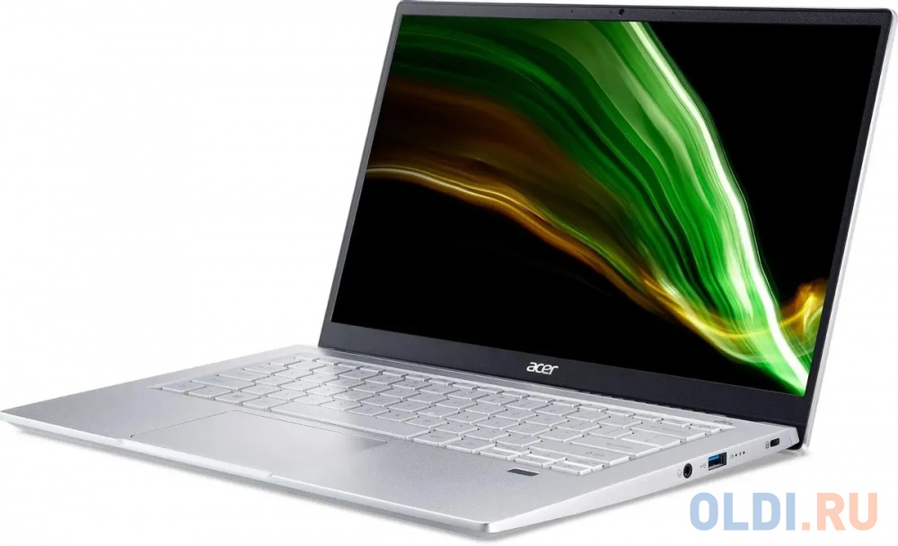 Ноутбук Acer Swift 3 SF314-43 Ryzen 7 5700U 16Gb SSD512Gb AMD Radeon 14" IPS FHD (1920x1080) noOS silver WiFi BT Cam (NX.AB1ER.011) в Москвe