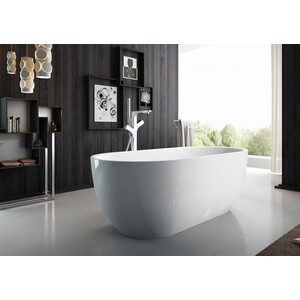 Акриловая ванна BelBagno 170x80 со смесителем, слив-перелив хром (BB70-1700-800, F7514100) в Москвe