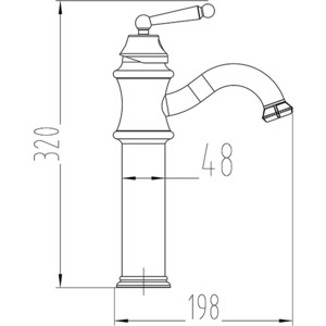 Смеситель для кухни Milacio Yeste серебро (MC.507.SL) в Москвe