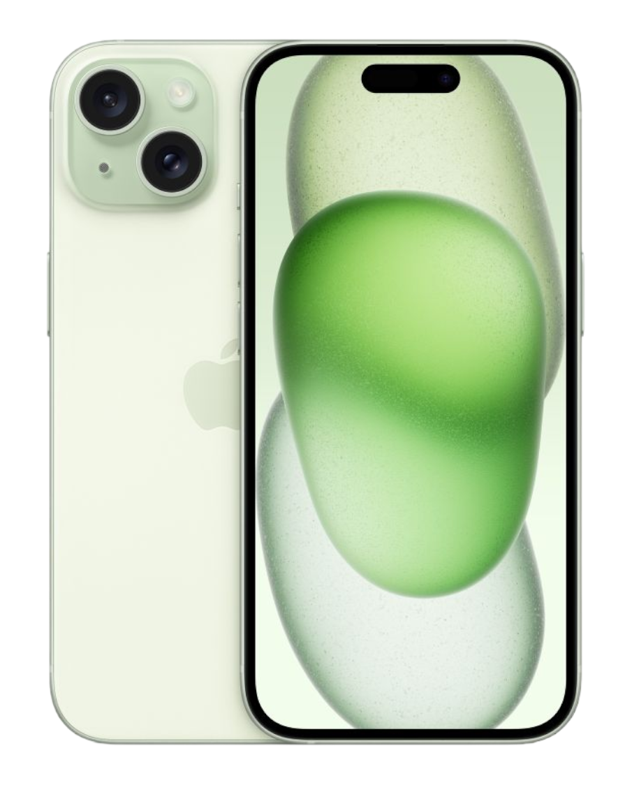 Смартфон Apple iPhone 15 A3092, 6.1" 1179x2556 OLED, Apple A16 Bionic, 128Gb, 3G/4G/5G, NFC, Wi-Fi, BT, 2xCam, 2-Sim, USB Type-C, iOS 17, зеленый