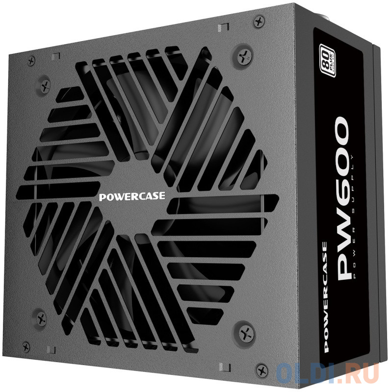 Powercase PW600 (80 Plus, ATX 2.31, 600W, APFC, DC-DC, 120mm Fan) / PS-600W-DC