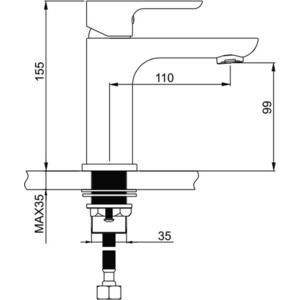 Смеситель для раковины Gappo G1048 хром белый (6959477691010)