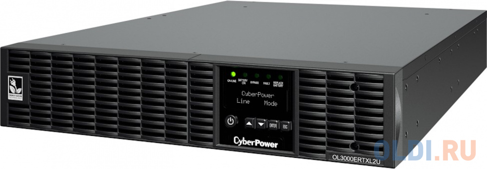 CyberPower ИБП Online OL3000ERTXL2U 3000VA/2700W USB/RS-232/Dry/EPO/SNMPslot/RJ11/45/ВБМ (8 IEC С13,