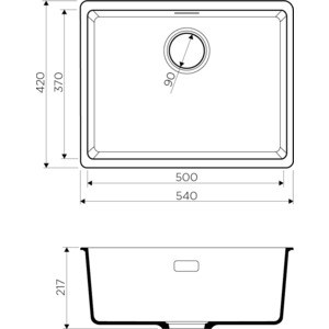 Кухонная мойка Omoikiri Kata 54-U SA бежевая (4993424)