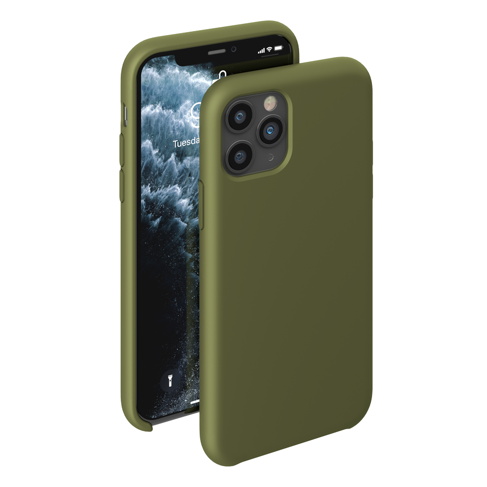 Чехол-накладка Deppa Liquid Silicone Case для смартфона Apple iPhone 11 Pro, оливковый (31650)