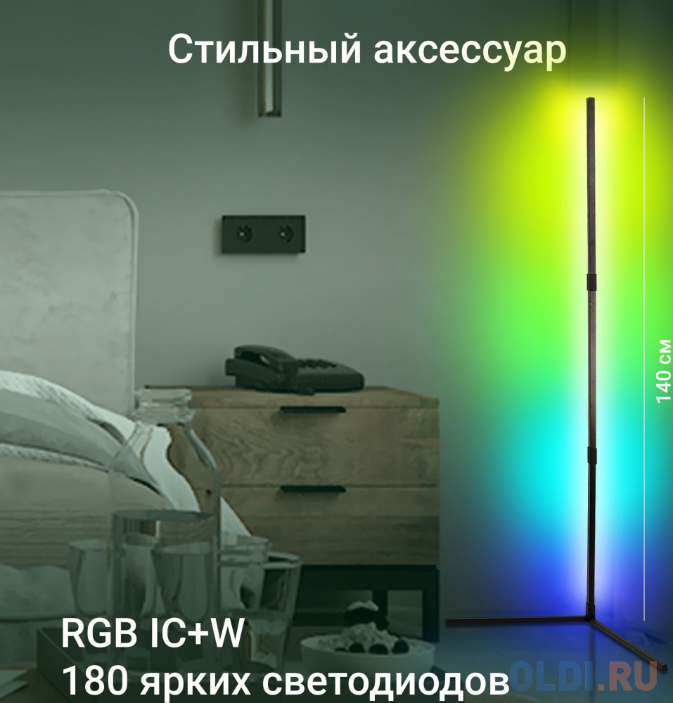 Умный светильник Digma FloorLight FL11 напол. черный (FL11)