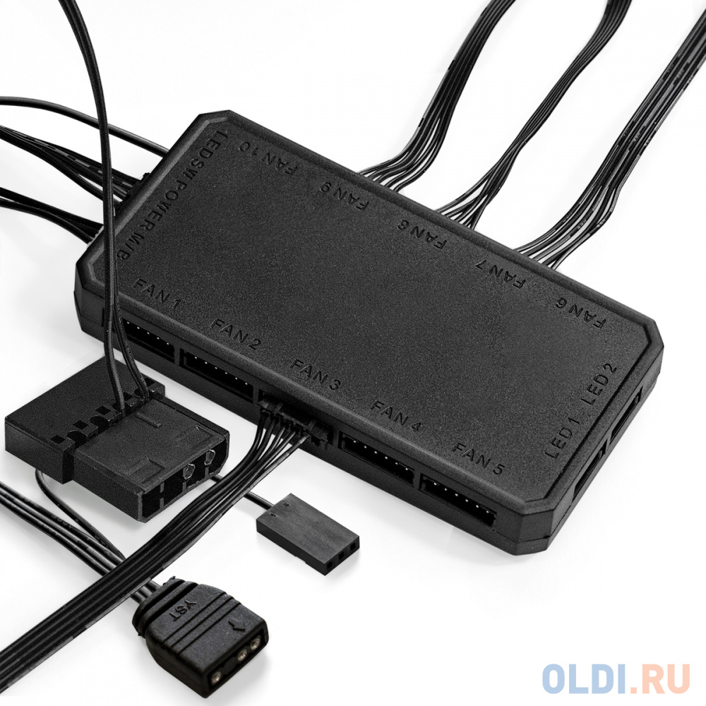 Корпус Miditower ExeGate i3 NEO-NPX600 (ATX, NPX600 12см, 2*USB+1*USB3.0, HD аудио, черный, 3 вент. 12см с RGB подсветкой, контроллер + ПДУ, ARGB MB к