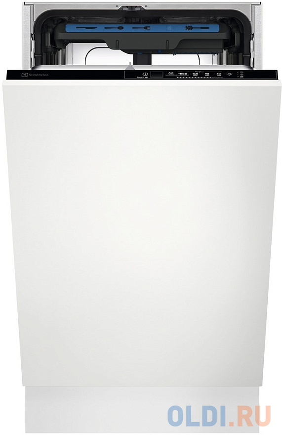 Встраиваемые посудомоечные машины ELECTROLUX/ загрузка на 10 комплектов посуды, электронное управление, 5 программ, 44.6x55x82 см, черный цвет, сушка: