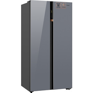 Холодильник Weissgauff WSBS 590 NoFrost Inverter Premium Dark Grey Glass