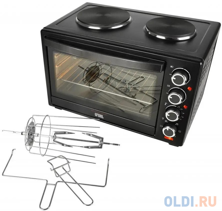 Мини-печь GFGril GFO-40 HOT PLATES 38л. 1600Вт черный в Москвe