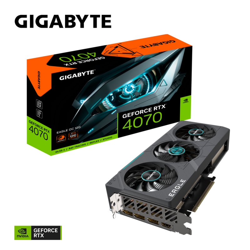Видеокарта GIGABYTE GeForce RTX 4070 EAGLE OC 12G (GV-N4070EAGLE OC-12GD)